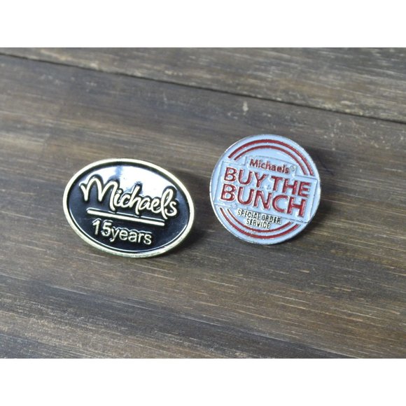 Michaels Craft Store Pin Lot Employee Special Order 15 Yrs - Picture 2 of 3